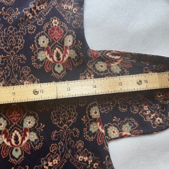 Tory Burch Tilda Silk Jersey Printed Belted Dress Damask Parsley 3/4 sleeves - Picture 9 of 12